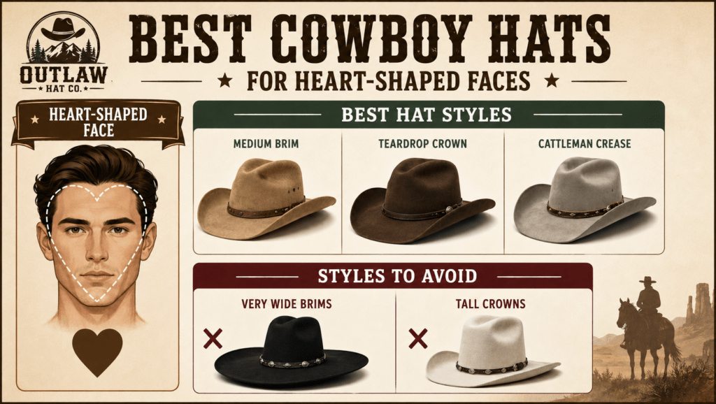 Best Cowboy Hats for Heart Shapped Face