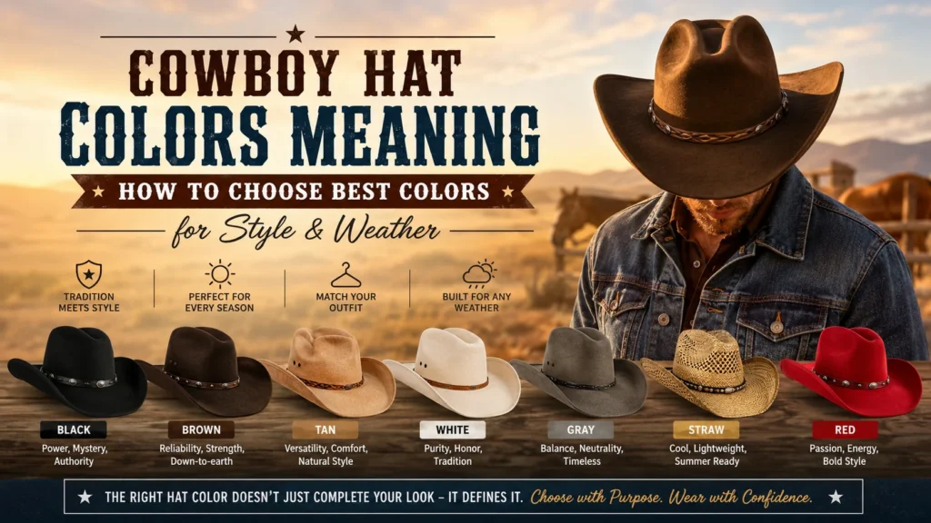 Cowboy Hat Colors Meaning How to Choose Best Colors for Style & Weather