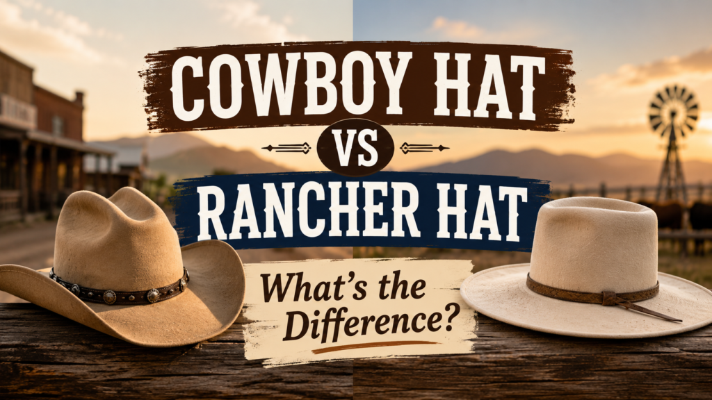 Feature image for blog post "Cowboy Hat vs Rancher Hat What’s the Difference"