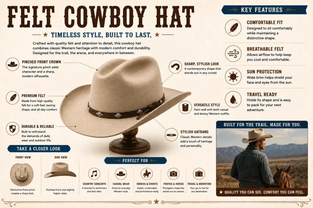 Felt Cowboy Hat
