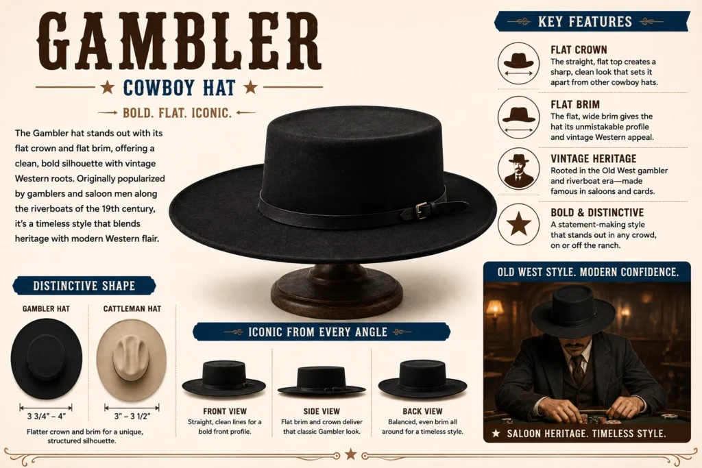 Gambler Cowboy Hat Gambler Cowboy Hat