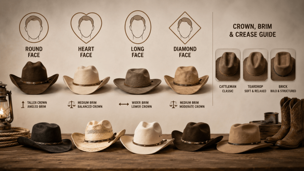 Feature image of blog post "How to Choose the Best Cowboy Hat for Face Shape"