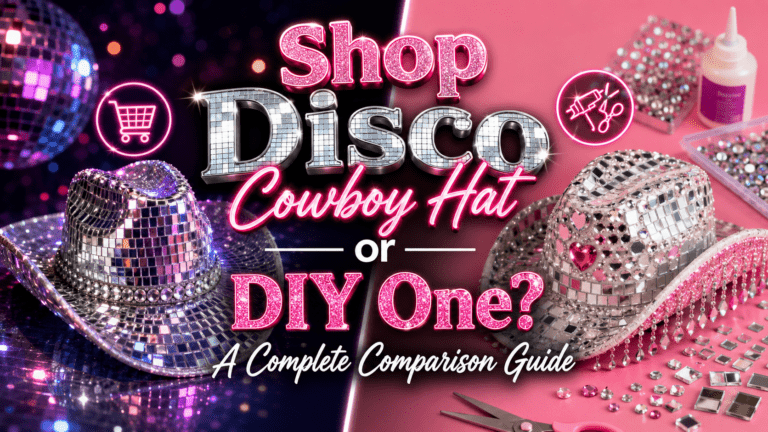 Feature image of blog post "Shop Disco Cowboy Hat or DIY One"