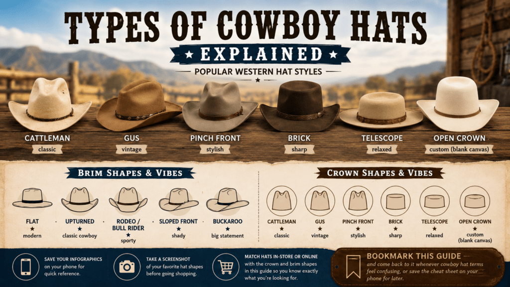 Types of Cowboy Hats Explained Popular Western Hat Styles