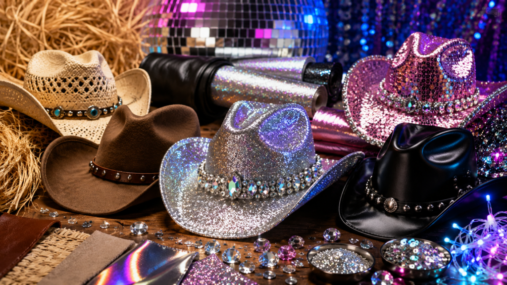 Feature image of blog post "What Are Disco Cowboy Hats Made Of?"