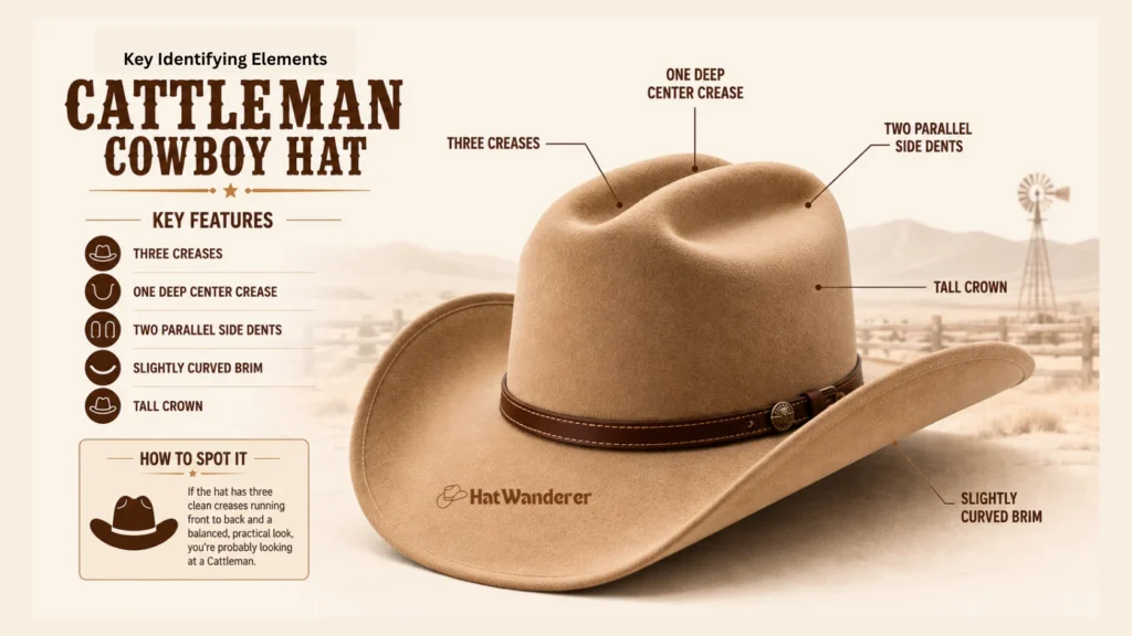 Cattleman Style Cowboy Hat Cattleman Style Cowboy Hat