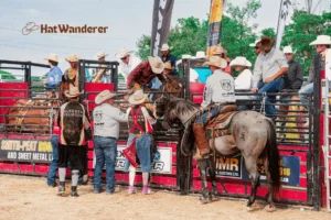 Rodeo Performers last minutes prepariation before entry in the event