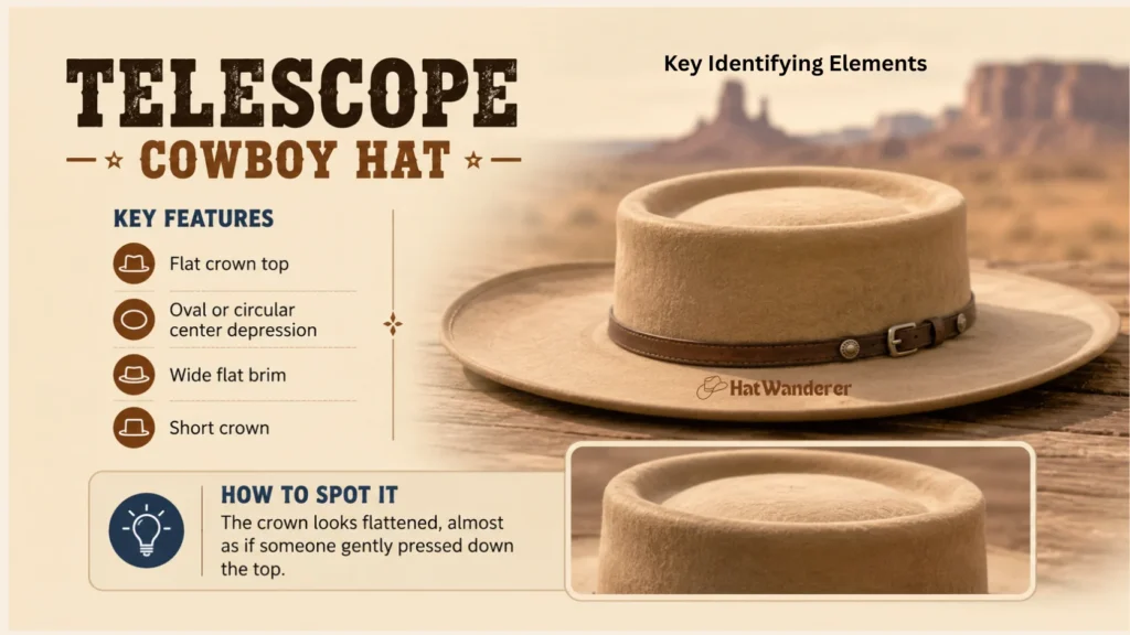 Telescope Style Cowboy Hat Telescope Style Cowboy Hat