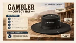 Gambler Style Cowboy Hat
