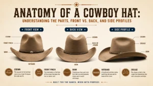 Anatomy of Cowboy Hats Understanding the Parts, Front vs. Back, and Side Profiles