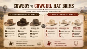 Brim Styles Are Usually Different in Cowboy Hats vs Cowgirl Hats