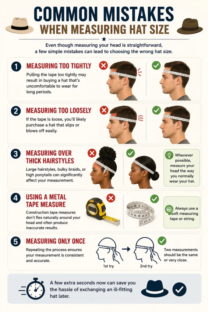 Common Mistakes When Measuring Hat Size Common Mistakes When Measuring Hat Size