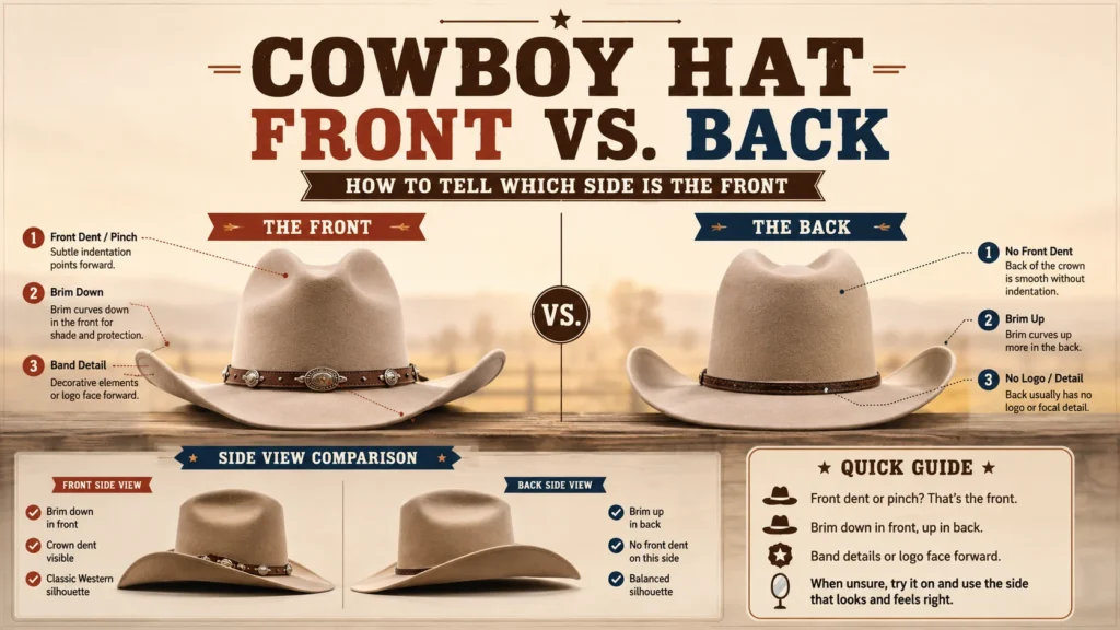 Cowboy Hat Front vs. Back