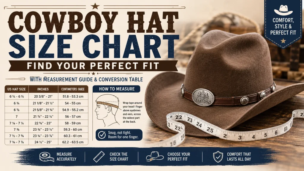 Cowboy Hat Size Chart - Find Your Perfect Fit