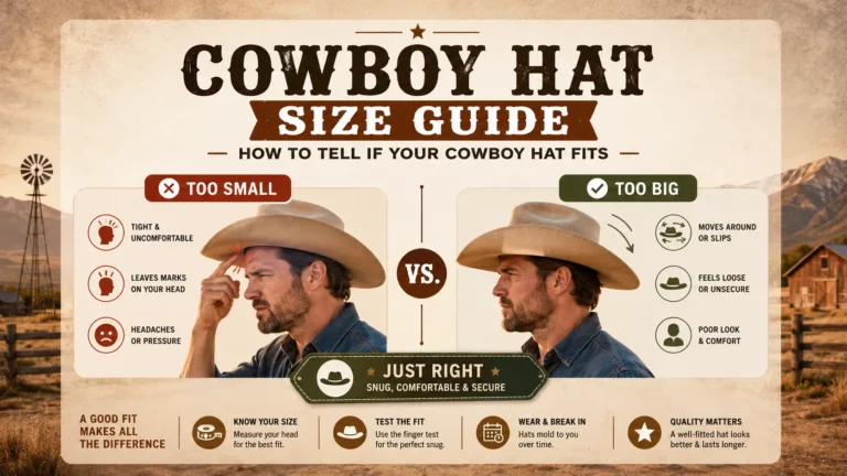 Cowboy Hat Size Guide How to Tell If Your Cowboy Hat Fits (Too Small or Too Big)
