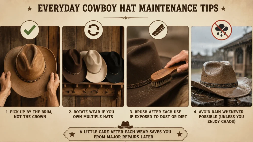 Everyday Cowboy Hat Maintenance TIPS