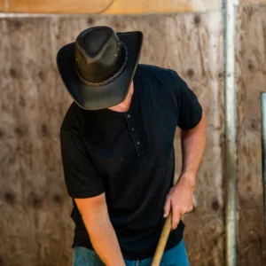 Hollywood - Mens Brown Leather Cowboy Hat