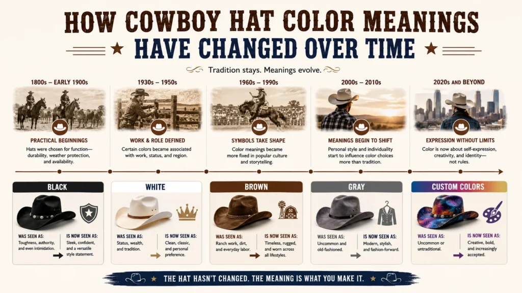 How Cowboy Hat Color Meanings Have Changed Over Time