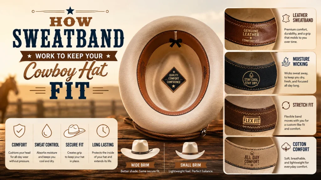 How sweatbands keep cowboy hats fitting