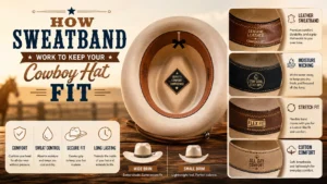 How sweatbands keep cowboy hats fitting