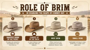Role of Brim in Changing the Shape of Cowboy Hat