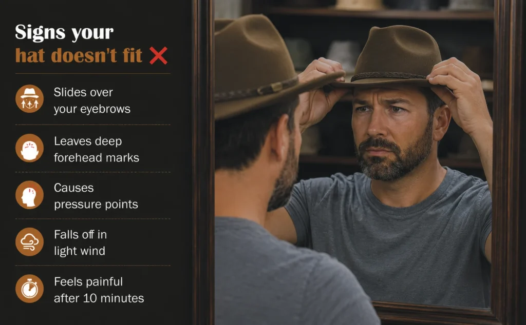 Signs your hat doesn't fit Signs your hat doesn't fit