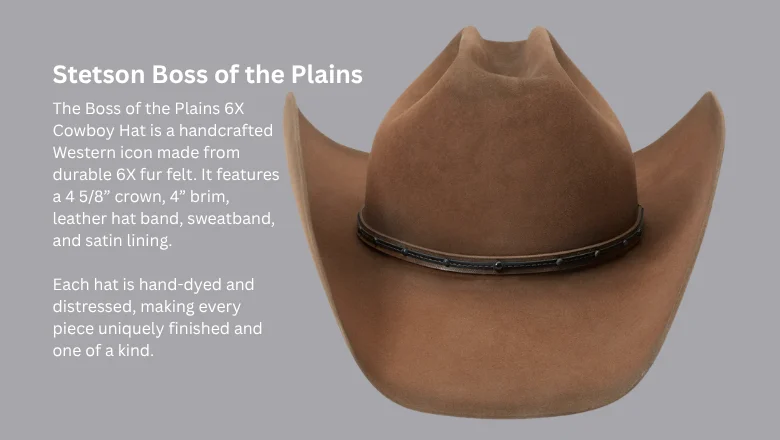 Top Cowboy Hat Brands Stetson Boss of the Plains