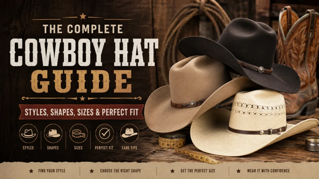 The Complete Cowboy Hat Guide Styles, Shapes, Sizes & Perfect Fit