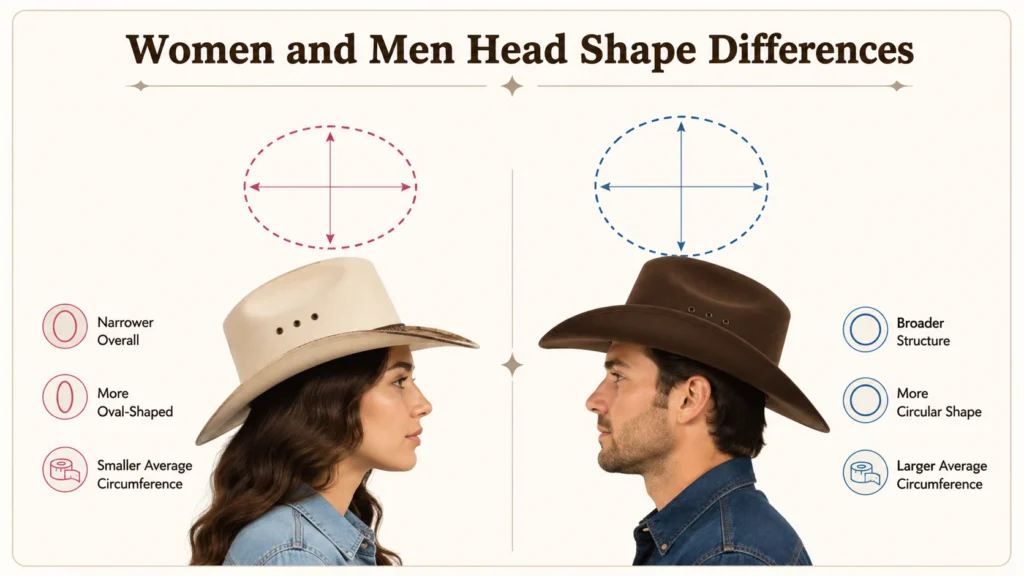 Women and Men Head Shape Differences